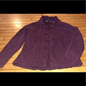 Maroon Horny Toad button up sweatshirt blazer